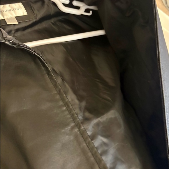Worthington Black Leather Jacket Women’s XL Zip Up Pockets - Picture 6 of 8